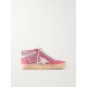 Superstar glittered distressed leather sneakers Superstar glittered distressed leather sneakers