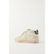 Superstar distressed shearling-lined rubber and leather sneakers Superstar distressed shearling-lined rubber and leather sneakers