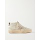 Superstar distressed shearling-lined rubber and leather sneakers Superstar distressed shearling-lined rubber and leather sneakers