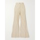 Journey cotton canvas-jacquard flared pants Journey cotton canvas-jacquard flared pants