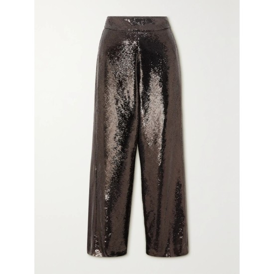 Journey sequined crepe wide-leg pants Journey sequined crepe wide-leg pants