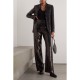 Journey sequined crepe wide-leg pants Journey sequined crepe wide-leg pants