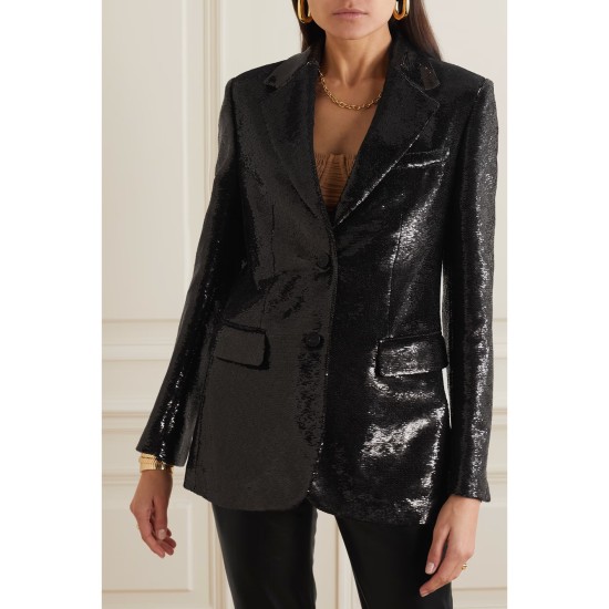 Sequined crepe blazer Sequined crepe blazer