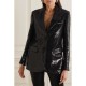 Sequined crepe blazer Sequined crepe blazer