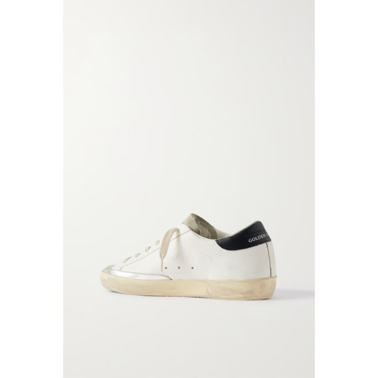 Super-Star distressed leather and suede sneakers Super-Star distressed leather and suede sneakers