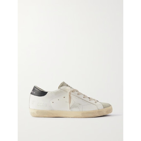 Super-Star distressed leather and suede sneakers Super-Star distressed leather and suede sneakers
