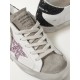 Superstar distressed glittered leather sneakers Superstar distressed glittered leather sneakers