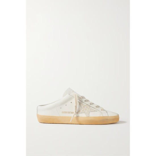 Superstar Sabot distressed leather slip-on sneakers Superstar Sabot distressed leather slip-on sneakers
