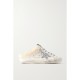 Superstar Sabot shearling-lined distressed glittered leather slip-on sneakers Superstar Sabot shearling-lined distressed glittered leather slip-on sneakers