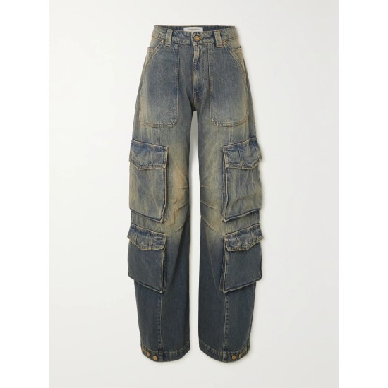 Distressed wide-leg cargo jeans Distressed wide-leg cargo jeans