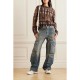 Distressed wide-leg cargo jeans Distressed wide-leg cargo jeans