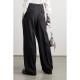 Journey pinstriped wool-blend flannel wide-leg pants Journey pinstriped wool-blend flannel wide-leg pants