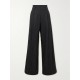 Journey pinstriped wool-blend flannel wide-leg pants Journey pinstriped wool-blend flannel wide-leg pants