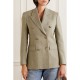 Journey double-breasted wool-jacquard blazer Journey double-breasted wool-jacquard blazer