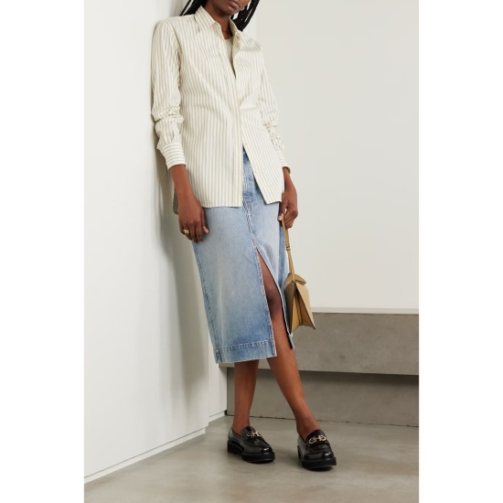 Striped cotton-poplin shirt Striped cotton-poplin shirt