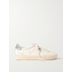 Soul-Star distressed glittered leather sneakers Soul-Star distressed glittered leather sneakers