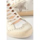 Mid Star distressed suede-trimmed leather sneakers Mid Star distressed suede-trimmed leather sneakers