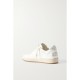 Ball Star shearling-lined embellished distressed leather sneakers Ball Star shearling-lined embellished distressed leather sneakers
