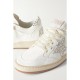 Ball Star shearling-lined embellished distressed leather sneakers Ball Star shearling-lined embellished distressed leather sneakers
