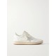 Ball Star shearling-lined embellished distressed leather sneakers Ball Star shearling-lined embellished distressed leather sneakers
