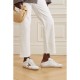 Super-Star Sabot distressed suede-trimmed leather slip-on sneakers Super-Star Sabot distressed suede-trimmed leather slip-on sneakers