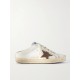 Super-Star Sabot distressed suede-trimmed leather slip-on sneakers Super-Star Sabot distressed suede-trimmed leather slip-on sneakers