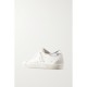 Super-Star embellished distressed suede-trimmed leather sneakers Super-Star embellished distressed suede-trimmed leather sneakers