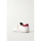 Super-Star suede-trimmed distressed leather sneakers Super-Star suede-trimmed distressed leather sneakers