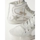 Slide distressed suede and leather high-top sneakers Slide distressed suede and leather high-top sneakers