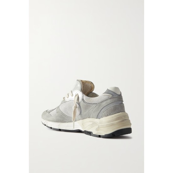 Dad-Star distressed leather-trimmed mesh and suede sneakers Dad-Star distressed leather-trimmed mesh and suede sneakers