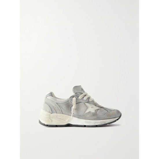 Dad-Star distressed leather-trimmed mesh and suede sneakers Dad-Star distressed leather-trimmed mesh and suede sneakers