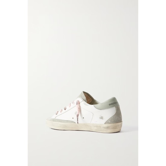 Super-Star distressed leather and suede sneakers Super-Star distressed leather and suede sneakers