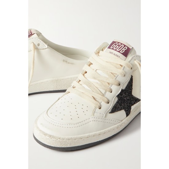 Ball Star Sabot glittered leather slip-on sneakers Ball Star Sabot glittered leather slip-on sneakers