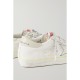 Superstar distressed embroidered textured-leather sneakers Superstar distressed embroidered textured-leather sneakers