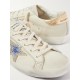 Superstar crystal-embellished distressed leather sneakers Superstar crystal-embellished distressed leather sneakers
