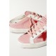 Super-Star Sabot distressed suede-trimmed leather slip-on sneakers Super-Star Sabot distressed suede-trimmed leather slip-on sneakers