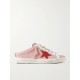 Super-Star Sabot distressed suede-trimmed leather slip-on sneakers Super-Star Sabot distressed suede-trimmed leather slip-on sneakers