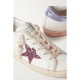 Superstar glittered distressed snake-effect trimmed leather sneakers Superstar glittered distressed snake-effect trimmed leather sneakers