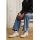 Slide distressed suede and metallic-trimmed leather high-top sneakers Slide distressed suede and metallic-trimmed leather high-top sneakers