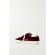 Super-Star distressed leather-trimmed velvet sneakers Super-Star distressed leather-trimmed velvet sneakers