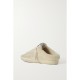 Super-Star Sabot shearling-lined distressed leather-trimmed suede slip-on sneakers Super-Star Sabot shearling-lined distressed leather-trimmed suede slip-on sneakers