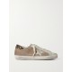 Super-Star distressed calf hair-trimmed nubuck and suede sneakers Super-Star distressed calf hair-trimmed nubuck and suede sneakers