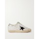 Super-Star shearling-lined distressed suede and leather sneakers Super-Star shearling-lined distressed suede and leather sneakers