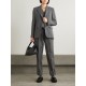 Pleated wool-blend straight-leg pants Pleated wool-blend straight-leg pants