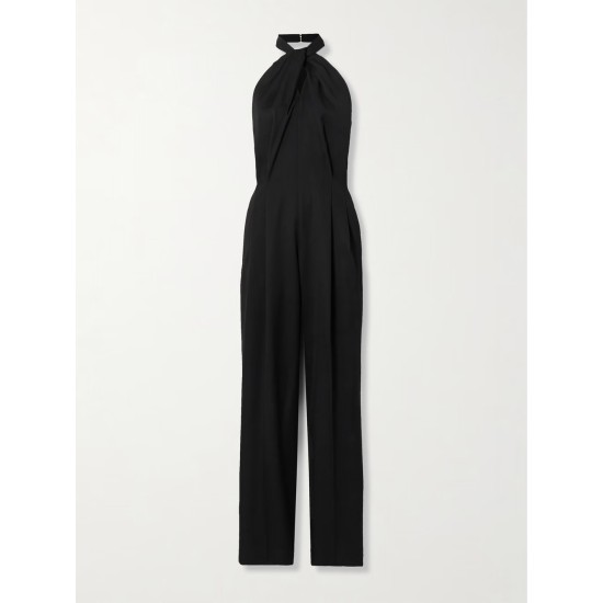 Journey cutout wool-gabardine halterneck jumpsuit Journey cutout wool-gabardine halterneck jumpsuit