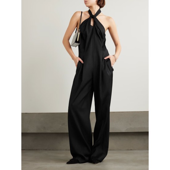 Journey cutout wool-gabardine halterneck jumpsuit Journey cutout wool-gabardine halterneck jumpsuit