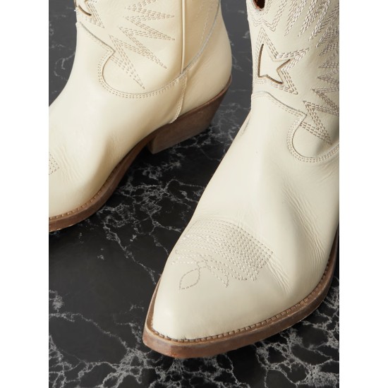Low Wish Star embroidered leather cowboy boots Low Wish Star embroidered leather cowboy boots