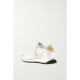 Running Marathon metallic leather-trimmed shell sneakers Running Marathon metallic leather-trimmed shell sneakers