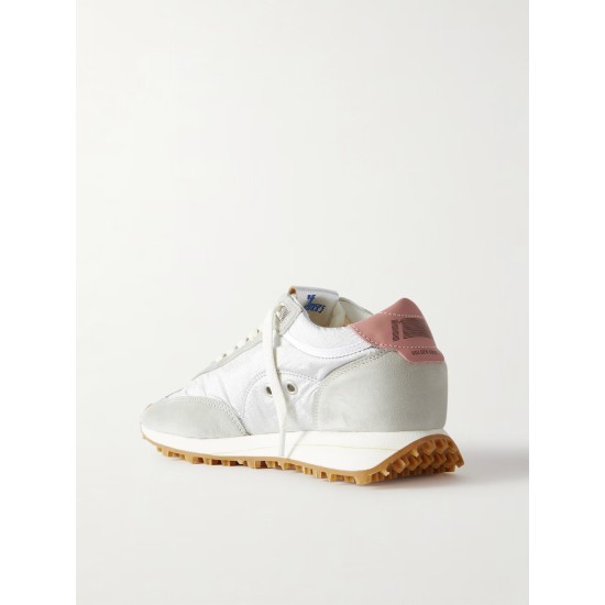 Running Marathon leather-trimmed suede and ripstop sneakers Running Marathon leather-trimmed suede and ripstop sneakers