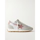 Running Marathon leather-trimmed suede and ripstop sneakers Running Marathon leather-trimmed suede and ripstop sneakers